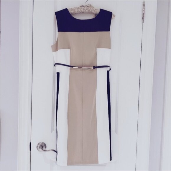 NWT Laura Color Block Sheath Midi Dress- Size 12 - Picture 3 of 10
